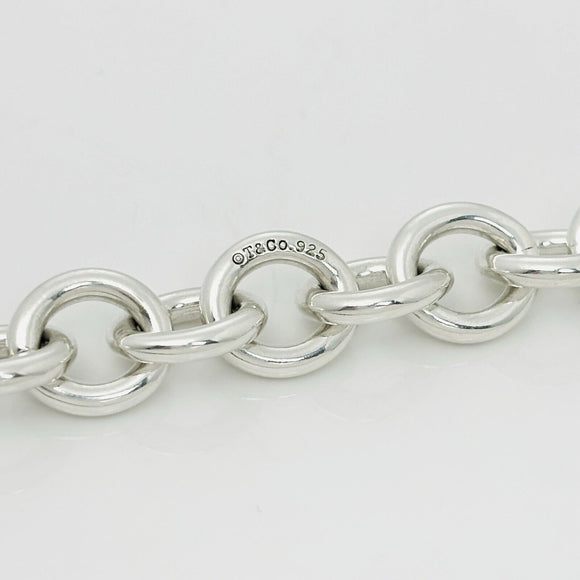 Tiffany & Co 1837 Padlock Rolo Chain Necklace in Sterling Silver