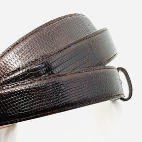 Tiffany Genuine Brown Lizard Leather Mens Belt Size 40 - 0