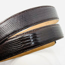 Tiffany Genuine Brown Lizard Leather Mens Belt Size 40-3