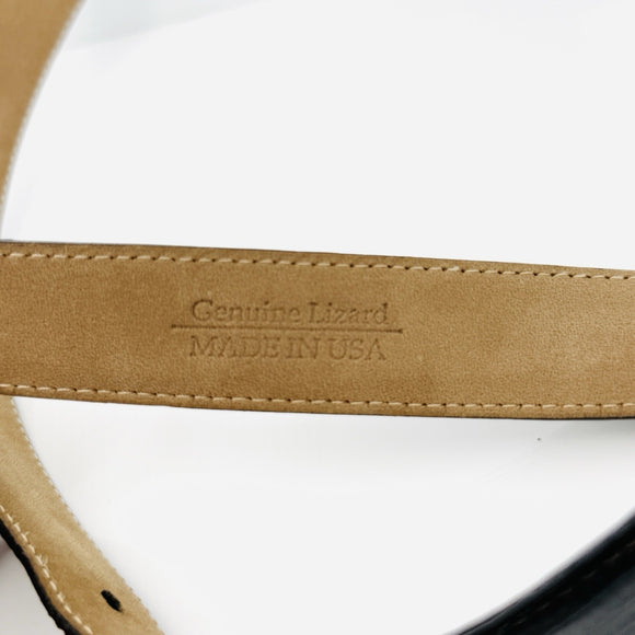 Tiffany Genuine Brown Lizard Leather Mens Belt Size 40