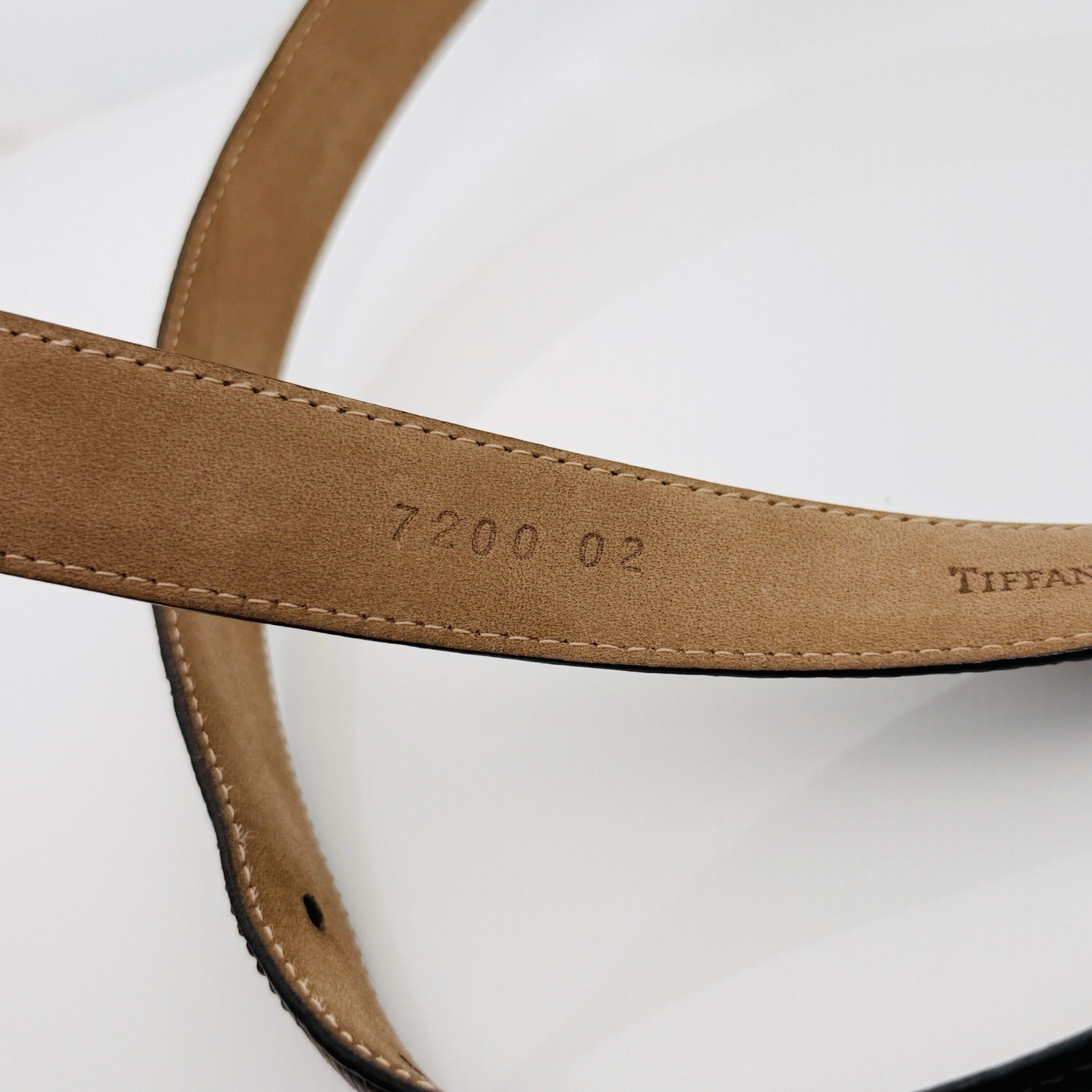Tiffany Genuine Brown Lizard Leather Mens Belt Size 40