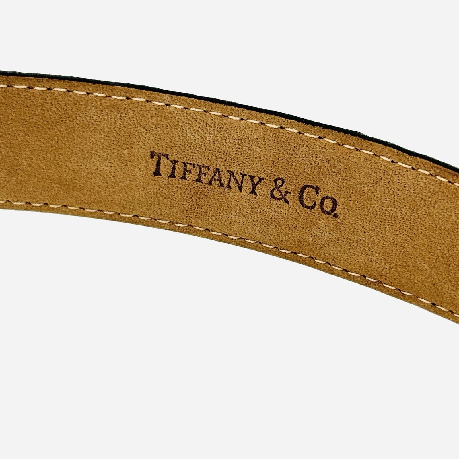 Tiffany Genuine Brown Lizard Leather Mens Belt Size 40