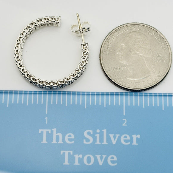 1 Tiffany & Co Somerset Mesh Hoop Huggie Earring Large 1.0" Single Replacement