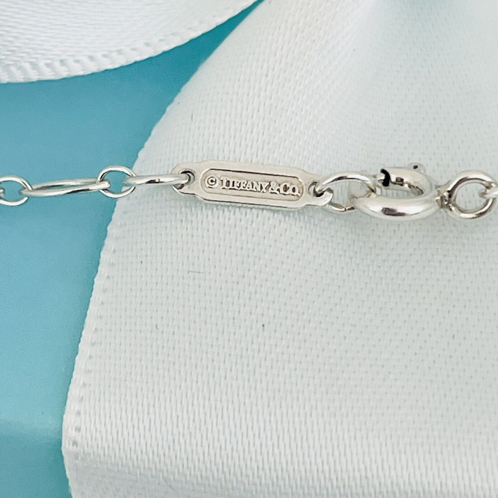 24" RARE Tiffany & Co Oval Link Chain Necklace in Sterling Silver AUTHENTIC