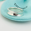 Size 8 Tiffany 1837 Ring in Sterling Silver Concave Band with Blue Pouch-2