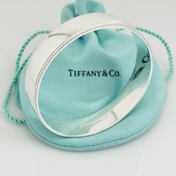 7" Tiffany & Co Beaded Edge Milgrain Bangle Bracelet - 7