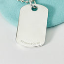 24" Tiffany & Co 1837 Dog ID Tag on Bead Chain Necklace Mens Unisex-3