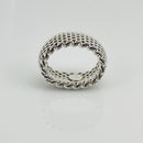 Size 7 Tiffany & Co Sterling Silver Somerset Mesh Weave Ring-5