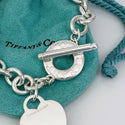 8.25" Tiffany & Co Heart Tag Toggle Blank Charm Bracelet in Sterling Silver - 4
