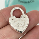 18" Please Return to Tiffany Love Heart Charm Pendant Padlock Lock Rolo Necklace-6