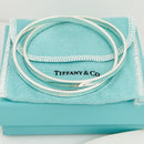8" Large Tiffany & Co 1837 Double Interlocking Bangle Bracelet in Silver-2