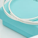 8" Large Tiffany & Co 1837 Double Interlocking Bangle Bracelet in Silver-4