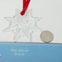 Tiffany Crystal Snowflake Star Christmas Tree Holiday Ornament with Red Ribbon - 9