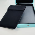 Tiffany & Co Necklace Earring Set Storage Presentation Gift Box Blue Leather Lux - 6