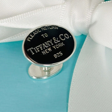 Return to Tiffany Oval Cufflink in Sterling Silver 1 Single Replacement For Lost - 0