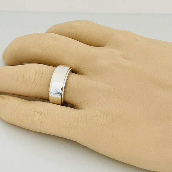 Size 9.5 Tiffany Metropolis Ring Mens Unisex in Sterling Silver