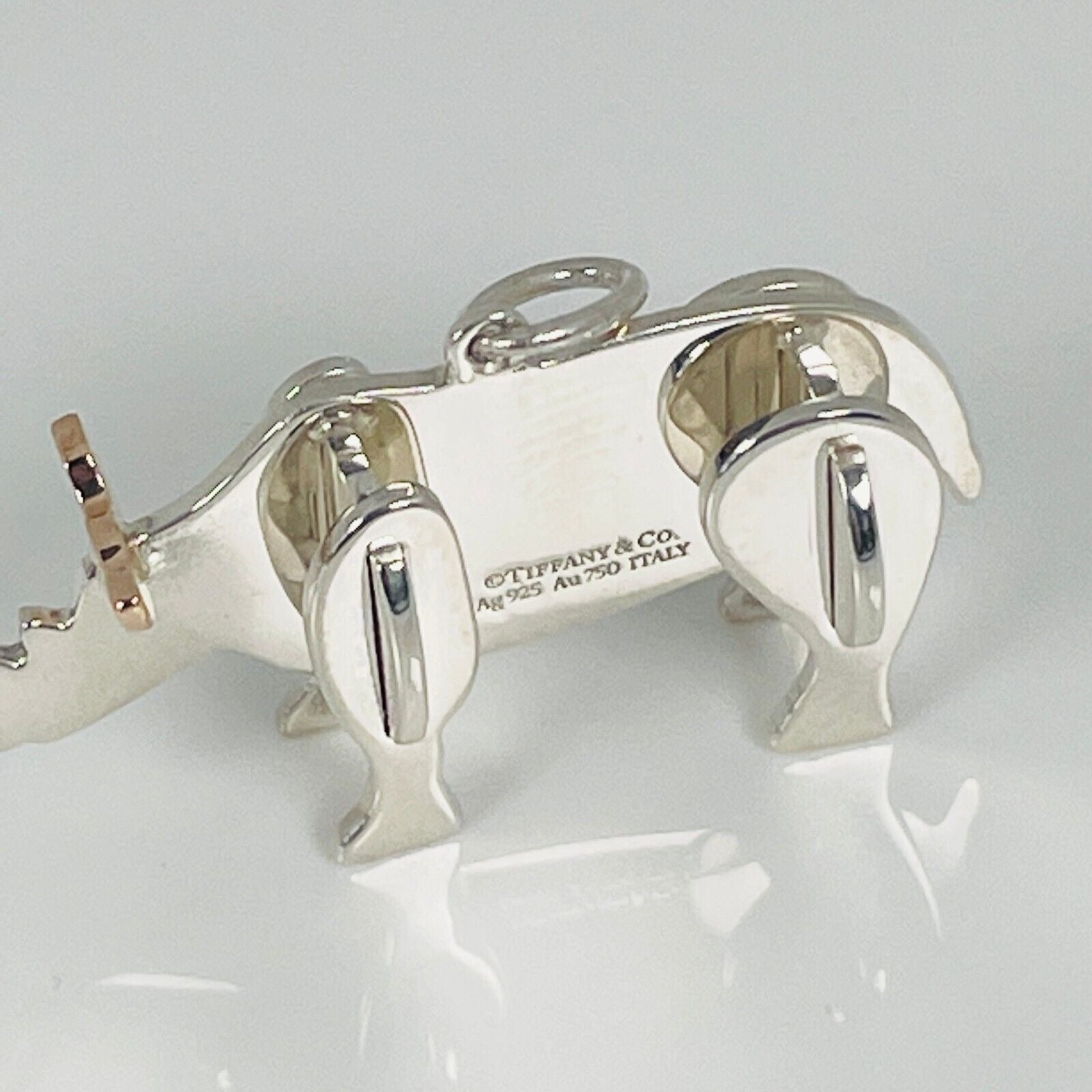 Tiffany & Co Save The Wild Rhinoceros Rhino Charm or Pendant in Silver and Gold