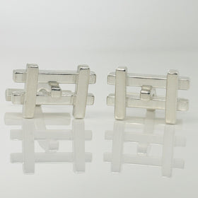 RARE Tiffany & Co Axis Cufflinks by Frank Gehry in Sterling Silver