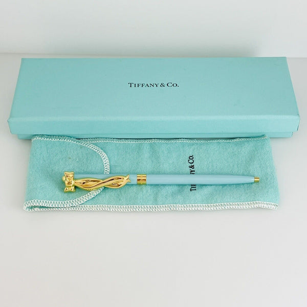 Tiffany Blue Purse Pen with Gold Bow Blue Ink WORKS - 5