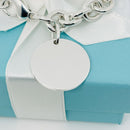 Tiffany Round Circle Tag Charm Bracelet with Engravable Blank Disc Engraving-4
