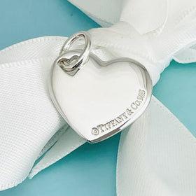 Tiffany & Co Double Puffed Heart Pendant Charm Cutout in Sterling Silver