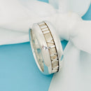 Size 7.5 Tiffany Wide Atlas Roman Numerals Mens Unisex Ring in Sterling Silver-2