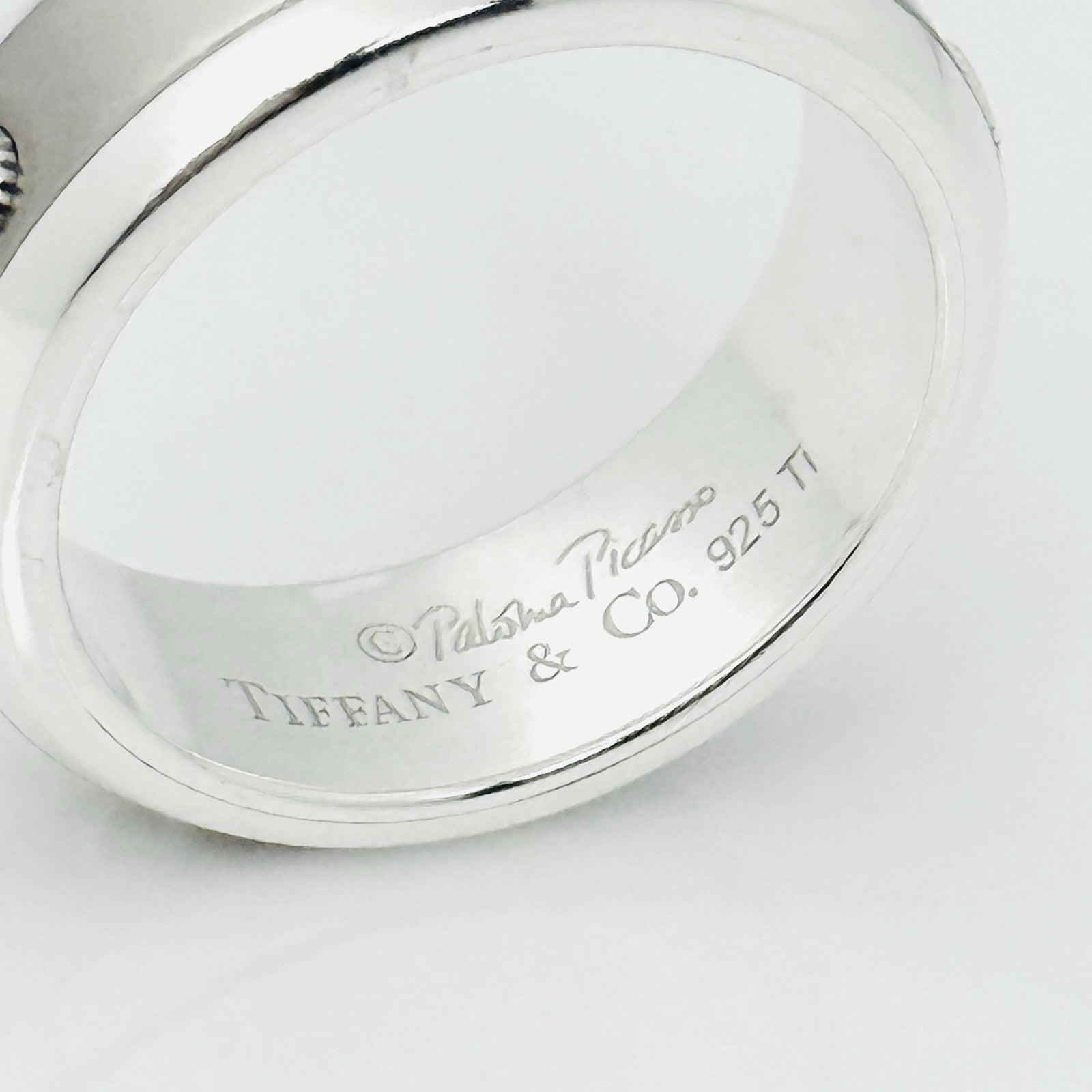 Size 11 Tiffany Turbo Ring by Paloma Picasso Mens Unisex in Silver and Titanium - 0