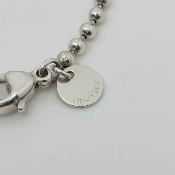 Tiffany & Co Coach Sport Whistle on 34" Bead Dog Chain in Sterling Silver