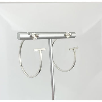 Tiffany T Wire Smile Large Hoop Earrings in Sterling Silver - 0