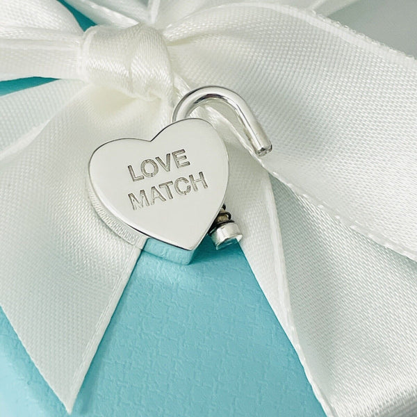 Tiffany LOVE MATCH Heart Charm Padlock Lock or Pendant in Sterling Silver - 3