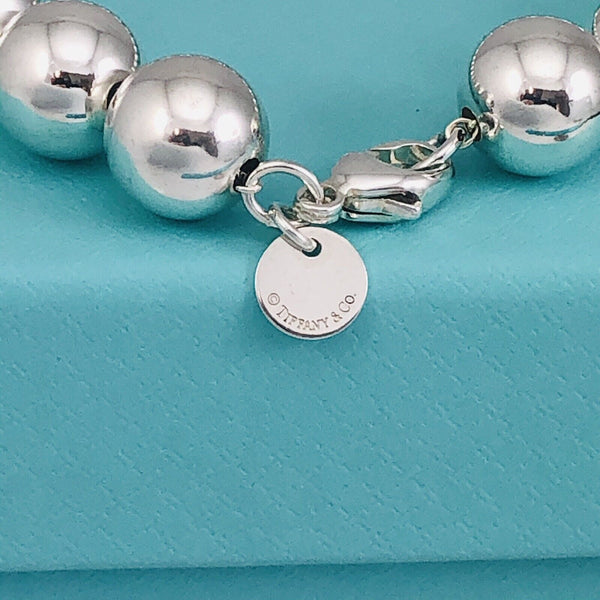8 inch Tiffany & Co HardWear Bead Ball Bracelet Sterling Silver with Blue Box - 4
