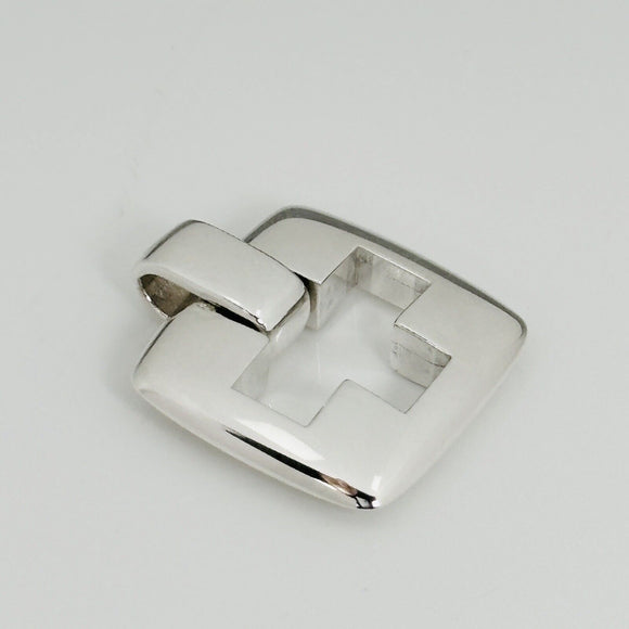 Tiffany & Co Roman Cross Pendant Cutout Stencil Mens Unisex in Sterling Silver