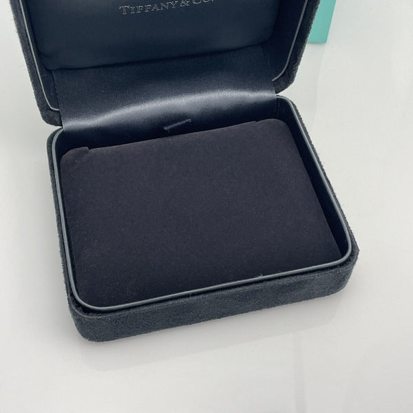 Tiffany Large Necklace Storage Gift Presentation Black Suede Box and Blue Box - 4