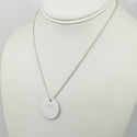 16" Tiffany & Co Round Coin Edge Engravable Pendant on 1.5mm Link Chain Necklace - 4