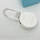 Tiffany & Co Large 1837 Padlock Key Ring KeyChain in Sterling Silver-7