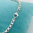 8.5" Large Tiffany Venetian ID Box Link Bracelet Engravable Mens Unisex-6