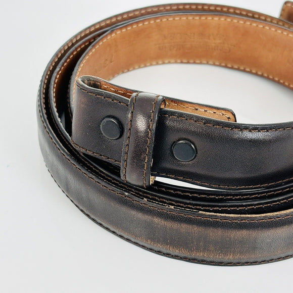 Tiffany Brown Leather Calfskin Mens Belt Size 46
