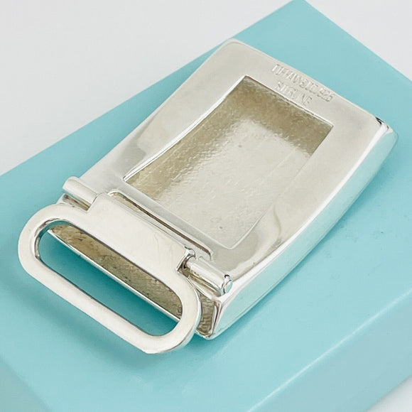 Tiffany & Co Belt Buckle Sterling Silver Engravable Machine Turned Mens Unisex