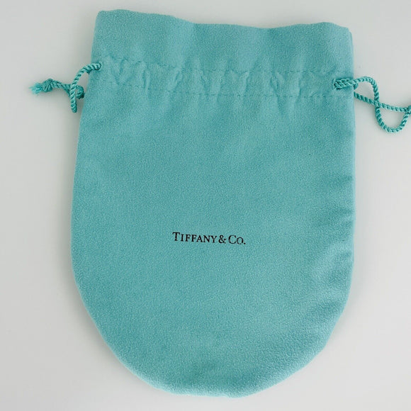 Extra Large Jumbo Tiffany & Co Blue Pouch Suede Drawstring Vintage