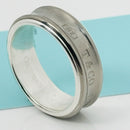 Size 11 Tiffany & Co 1837 Grey Titanium and Silver Ring Band Mens Unisex-1
