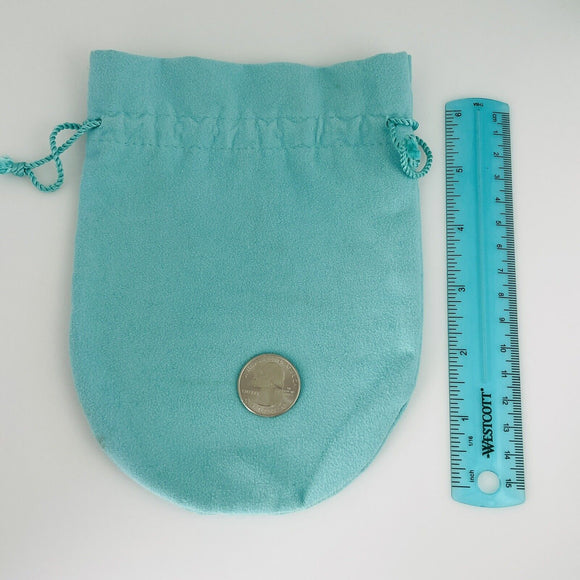 Extra Large Jumbo Tiffany & Co Blue Pouch Suede Drawstring Vintage