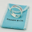 Size 12.5 Tiffany & Co 1837 Cutout Stencil Open Ring Mens Unisex in Silver-9