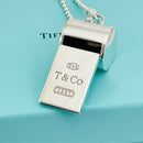 Tiffany Sterling Silver 1837 Whistle Pendant for Coach Teacher Sports Bead Chain-1