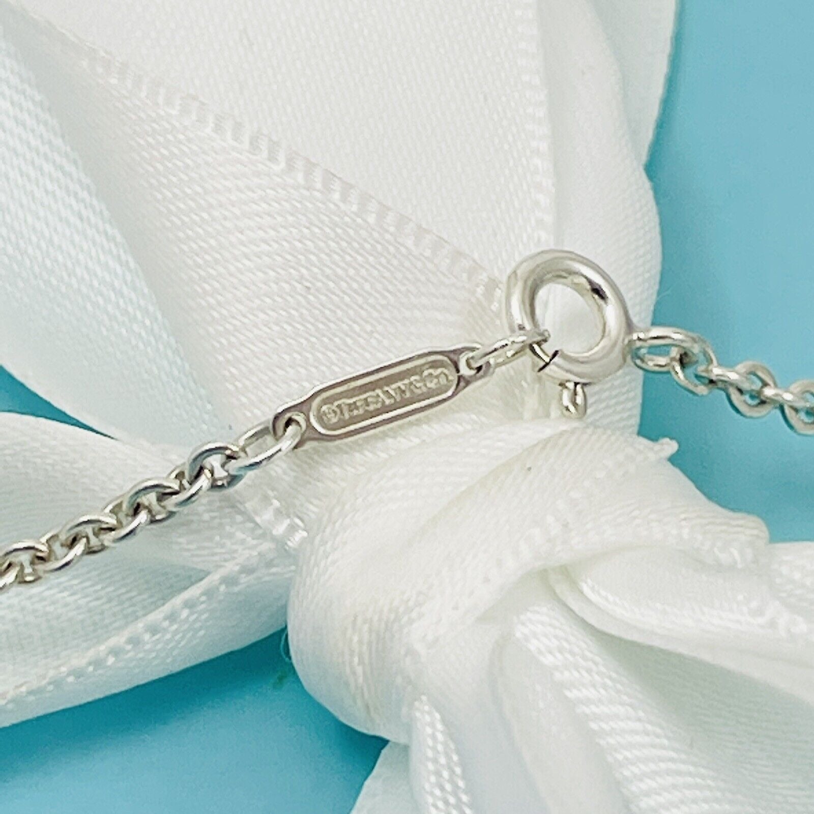 24 inch Tiffany Mens Unisex Cross Large Link Necklace in Concave Sterling Silver