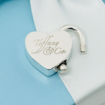 Tiffany & Co Script Notes Heart Charm Padlock Lock or Pendant in Sterling Silver - 0