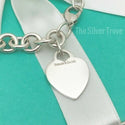 Tiffany Heart Tag Charm Bracelet in Sterling Silver Blank Engravable Heart - 5
