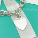 Tiffany Heart Tag Charm Bracelet in Sterling Silver Blank Engravable Heart-5