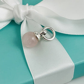 Tiffany & Co Fascination Ball Pink Rose Quartz Round Ball Charm or Pendant - 0