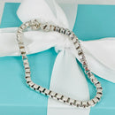 7” SMALL Tiffany & Co Venetian Box Link Bracelet in Sterling Silver-1