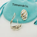 Tiffany Shell Dome Earrings in Sterling Silver and Yellow Gold Twist Omega Back - 4